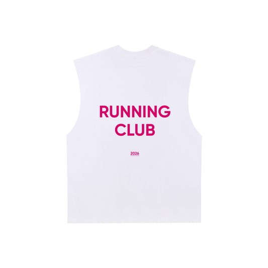 Club Tank | White/Pink